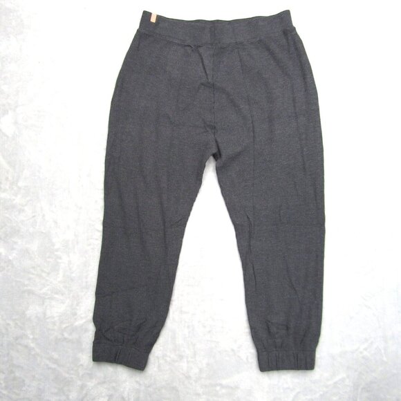 Lunya Restore Thermal Draped Waffle Knit Pull On Lounge Jogger Pants Gray XL New